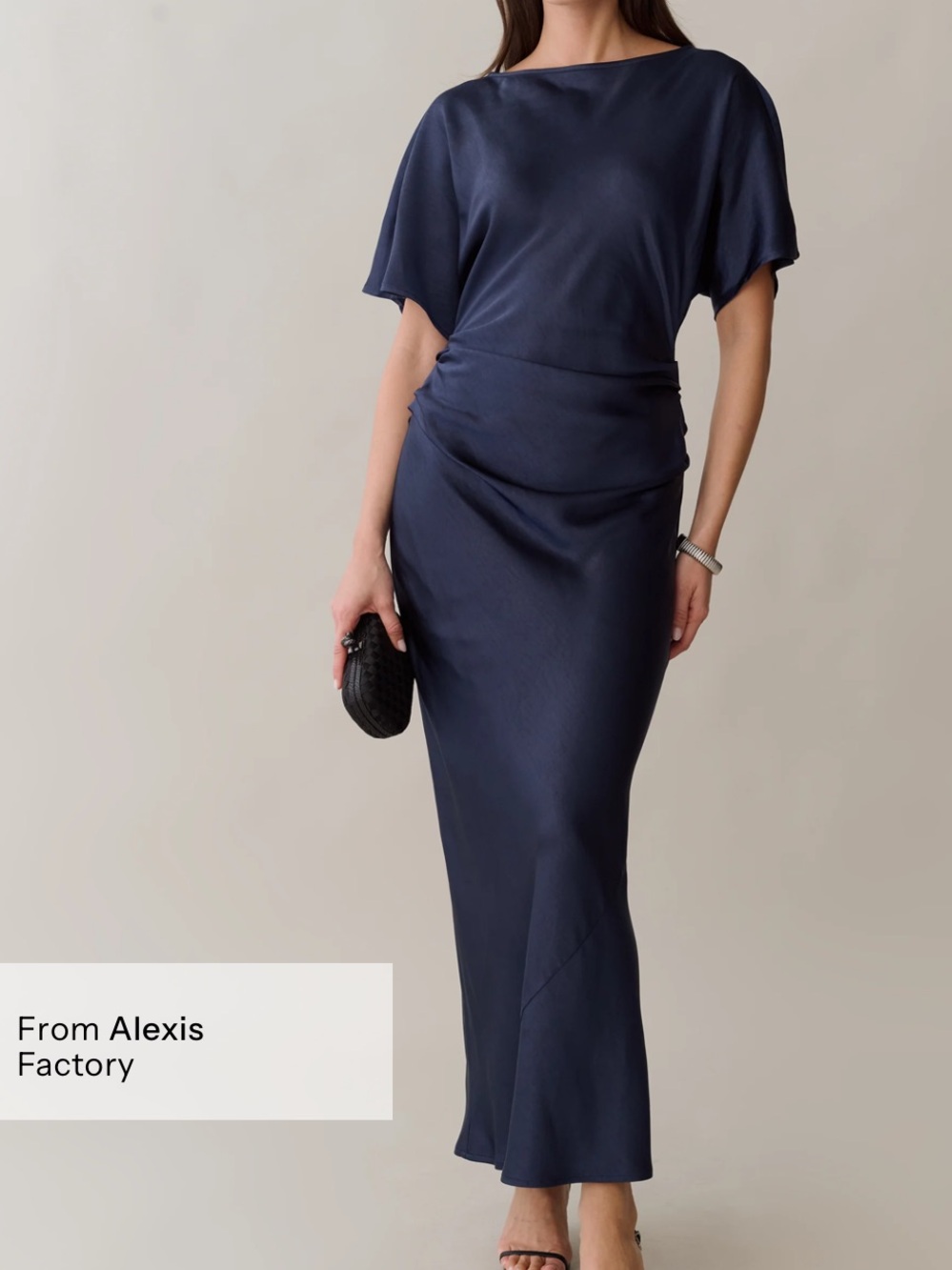 o.p.t Wren Lustrous Satin Butterfly Sleeve Few Moda